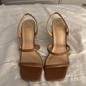 A new day target tan heels strappy